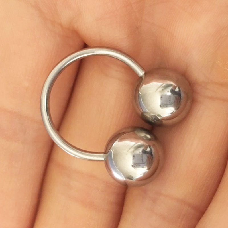 Nipple Bar Curved - Big Ball Stainless Steel Barbell Horseshoe
