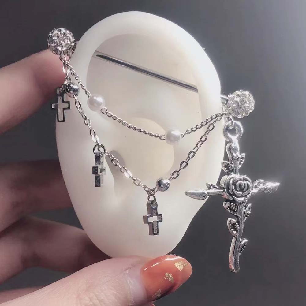 Body Jewelry Industrial - 1PC Industrial Scaffold Barbell Ear Piercing