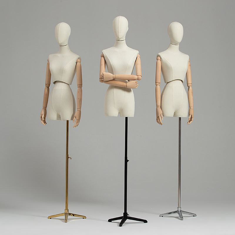 Yellow Body Jewelry - Female Hand CLoth Art Mannequin with
