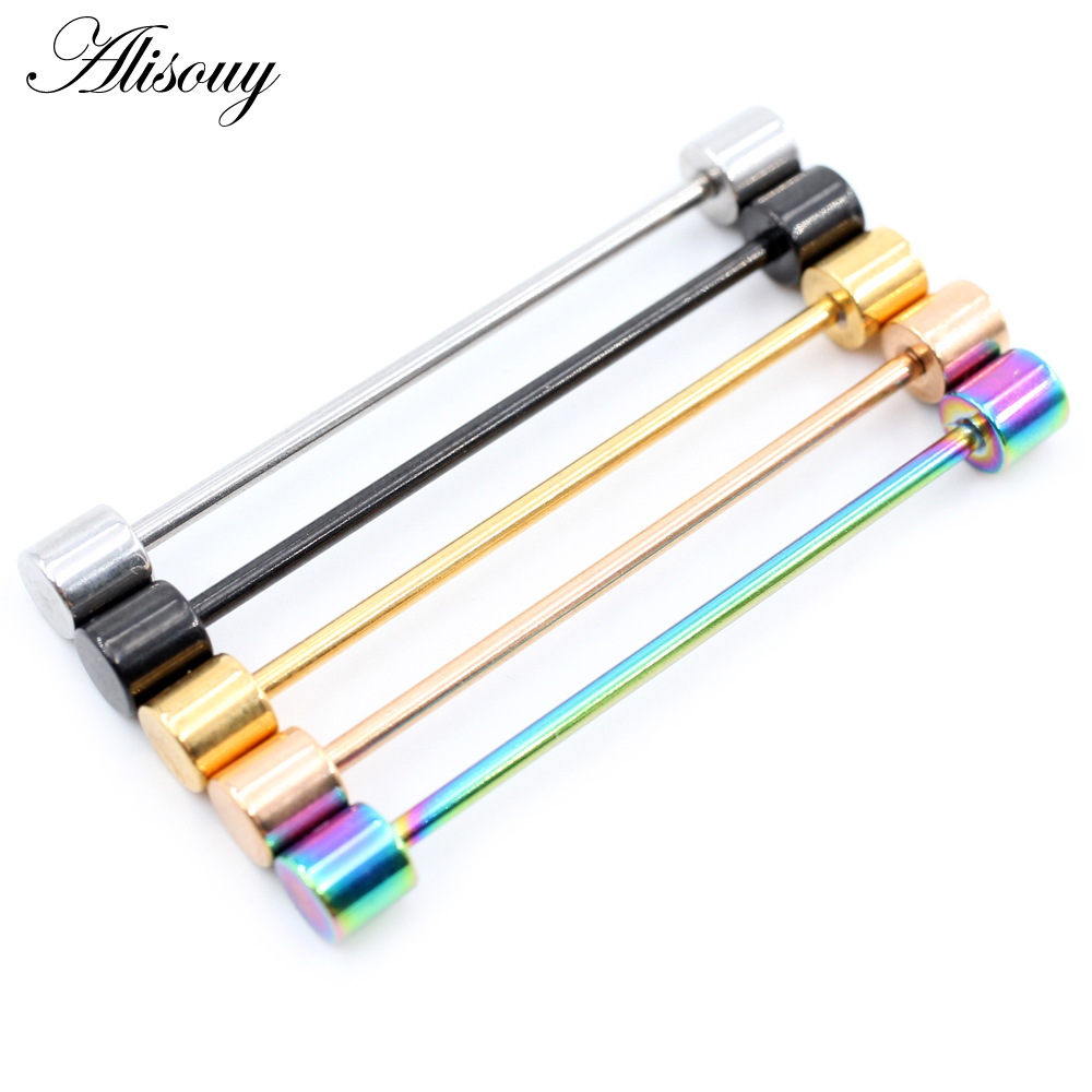 Body Jewelry Industrial - Alisouy 2pcs 14G Stainless Steel Industrial
