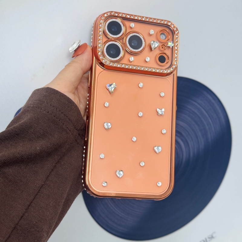 Body Jewels - Handmade Jewelled Crystal Plated Orange Phone