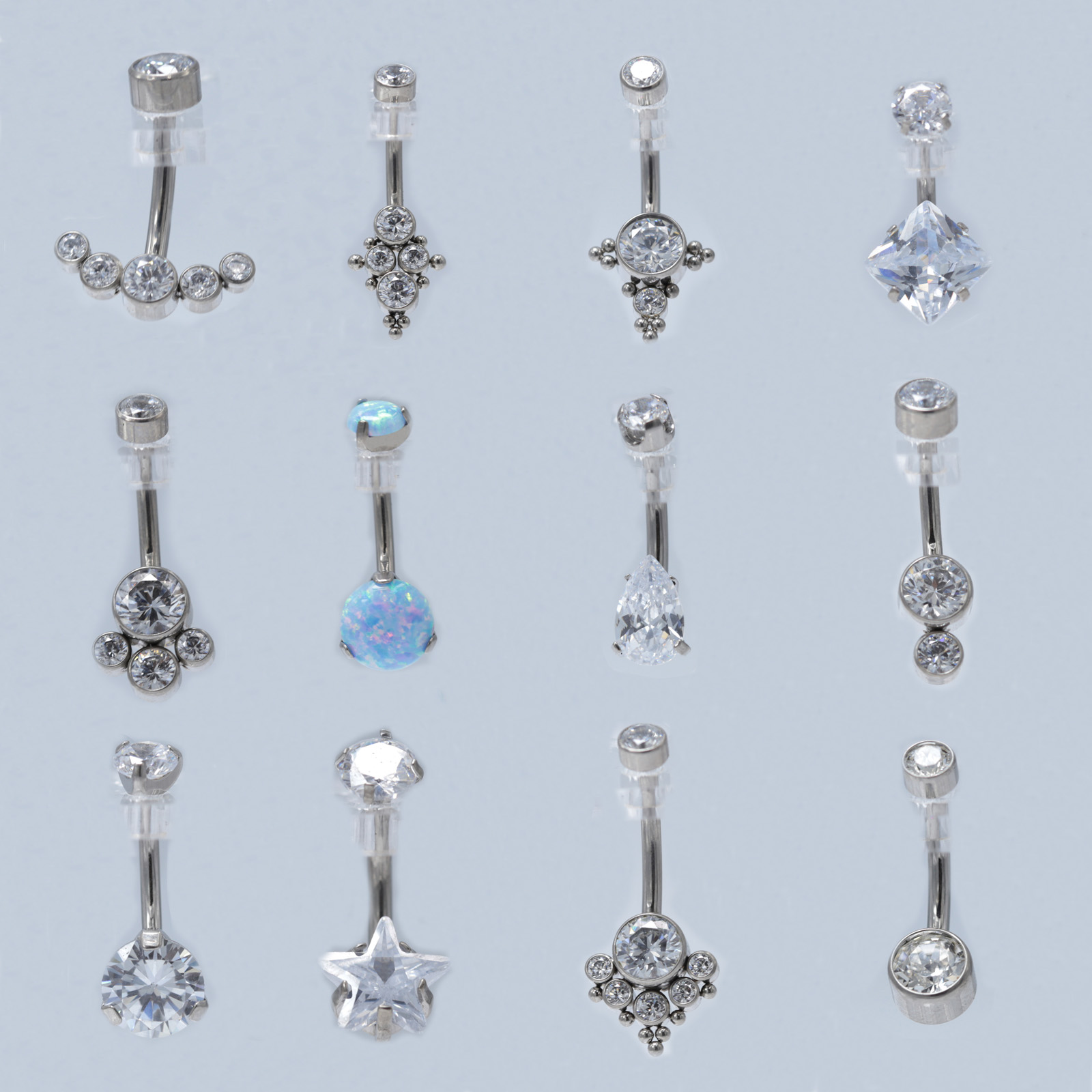 Body Jewelry Implant Grade Titanium - 14G Titanium Belly Button Ring ASTM