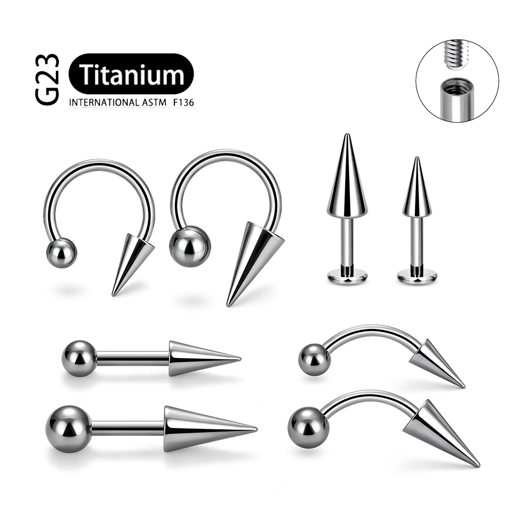 Body Jewelry Implant Grade Titanium - 1Pcs Implant Grade F136 Titanium Gothic