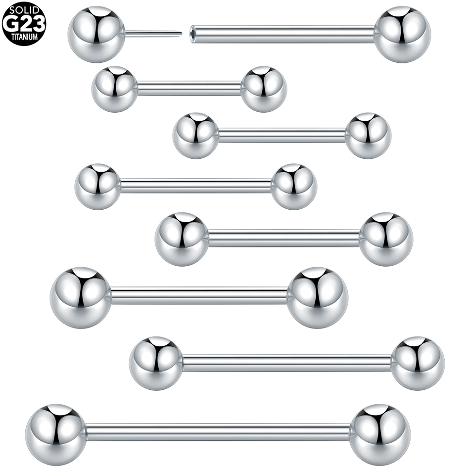 Body Jewelry Industrial - 5/10Pcs G23 Titanium Threadless Push-in Ball