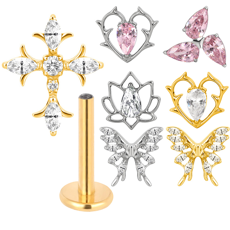 Body Jewels - ASTM F136 Titanium Ear PIERC Butterfly