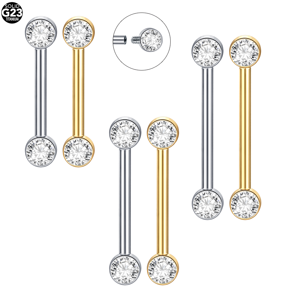 Body Jewelry Implant Grade Titanium - 1/5Pcs Implant Grade Titanium Piercing Nipple