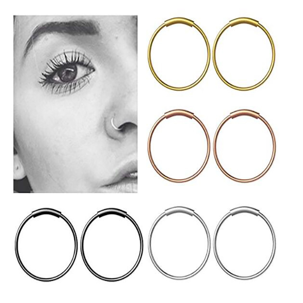 Body Jewelry Hoops - 3pcs/lot 316L Surgical Steel Seamless Continuous