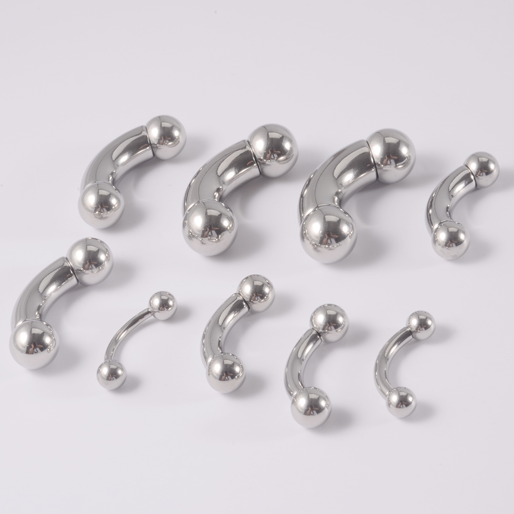 1PC Stainless Steel Straight B - Nipple Bar Curved 评论和价格