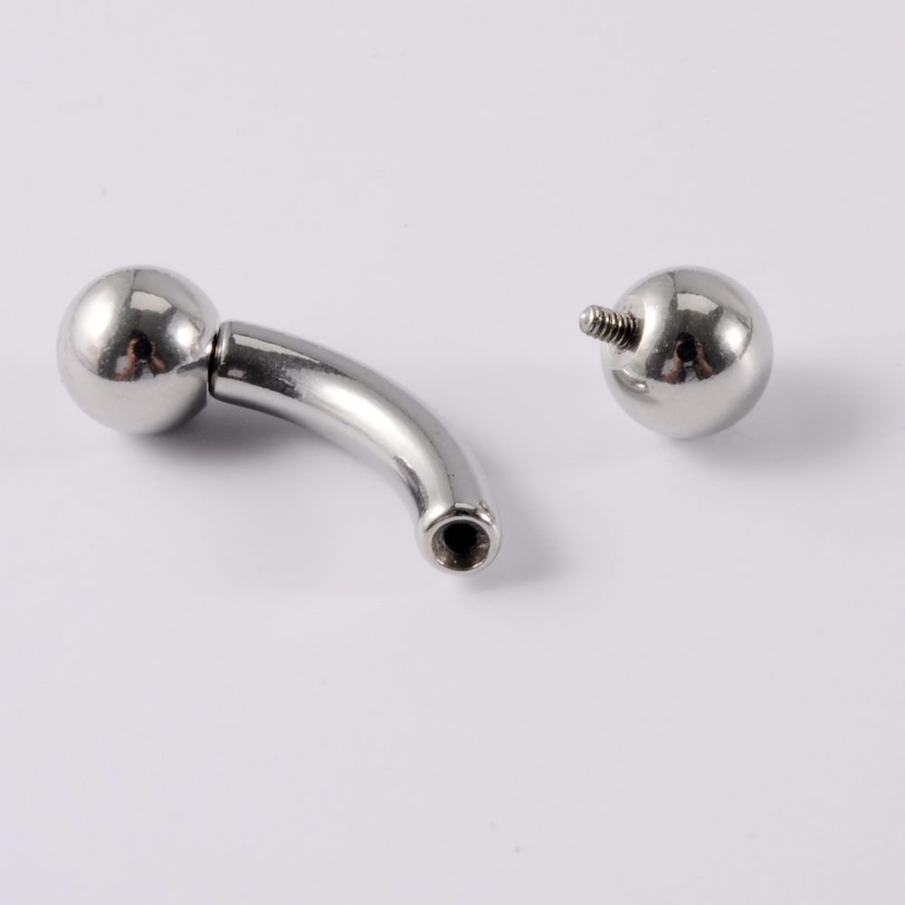 1PC Stainless Steel Straight B - Nipple Bar Curved 评论和价格