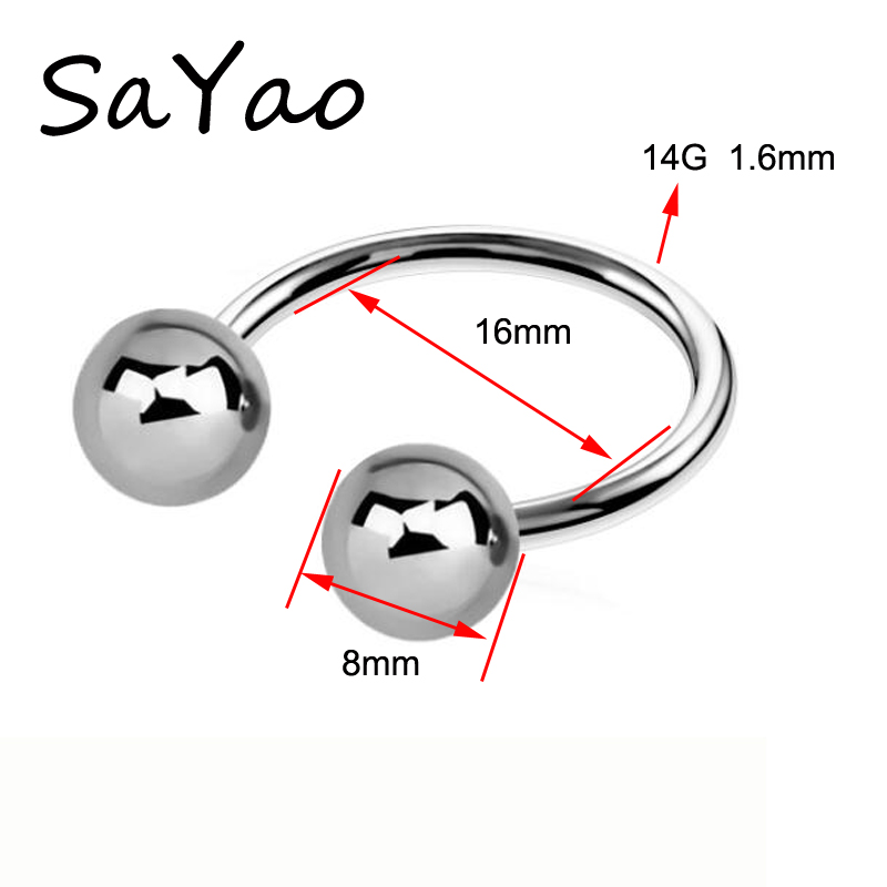 Big Ball Stainless Steel Barbe - Nipple Bar Curved 评论和价格