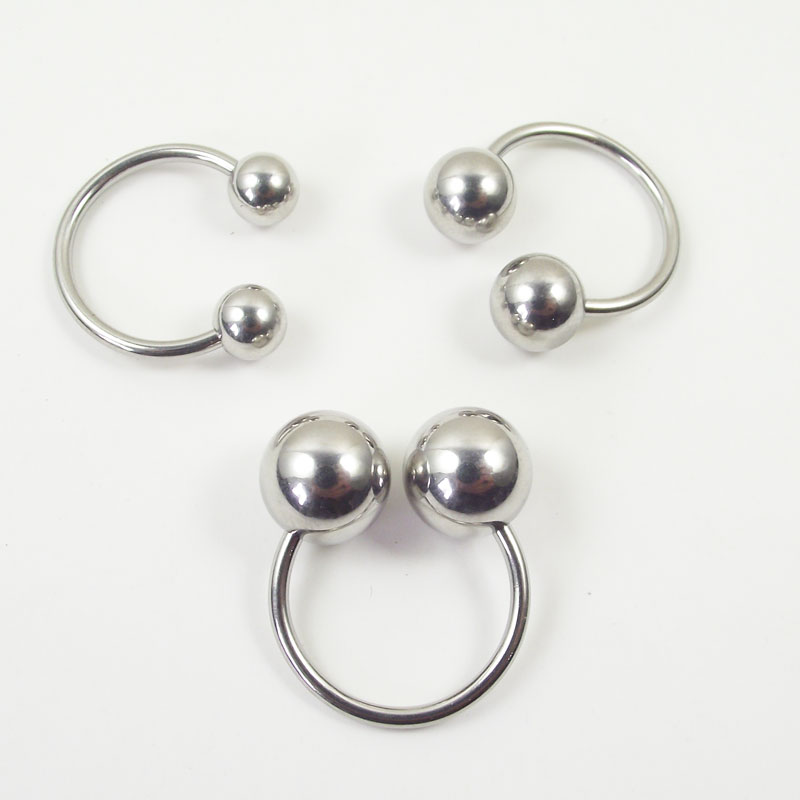 Big Ball Stainless Steel Barbe - Nipple Bar Curved 评论和价格