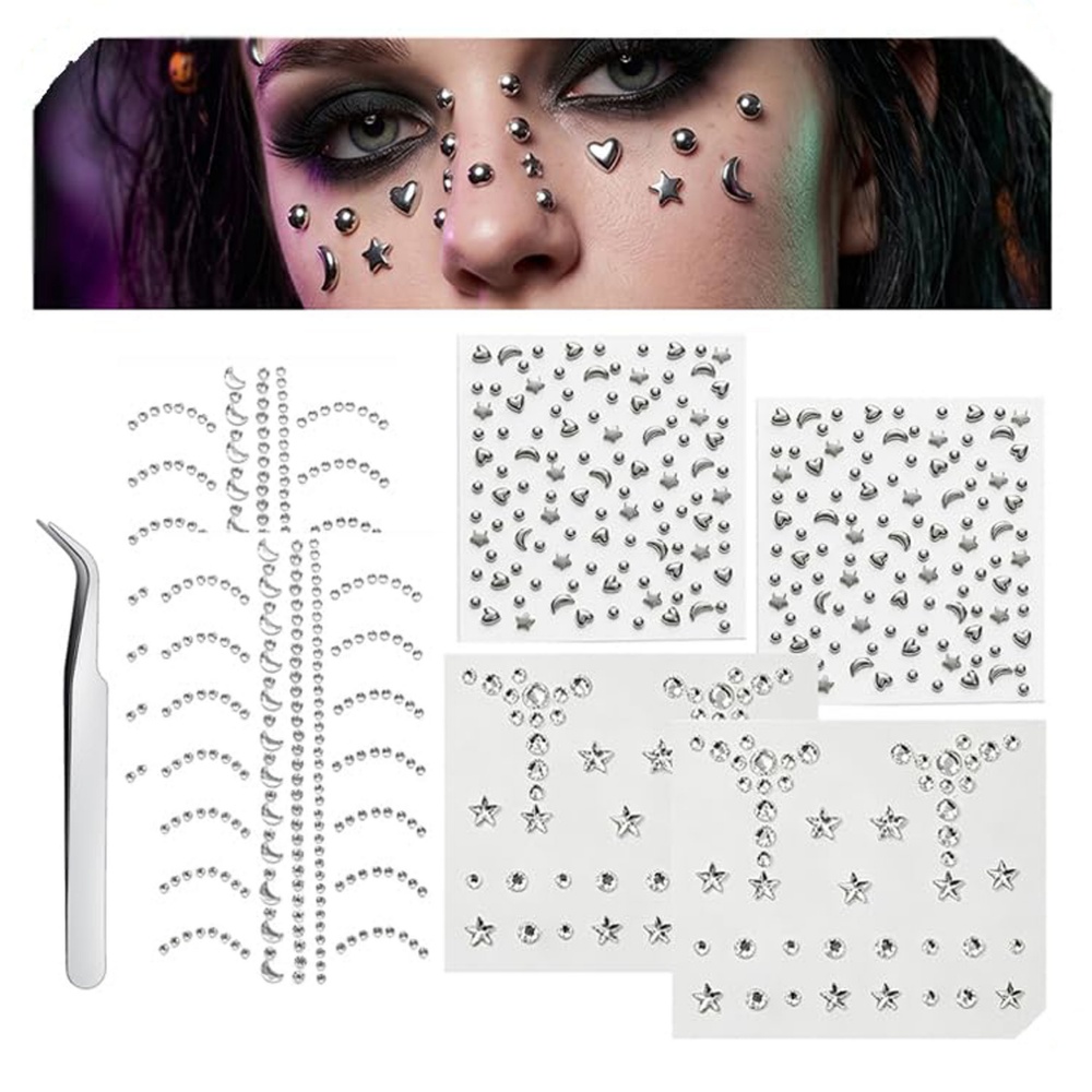 Fake Piercings Balls Stick on  - Body Jewelry Hoops 评论和价格