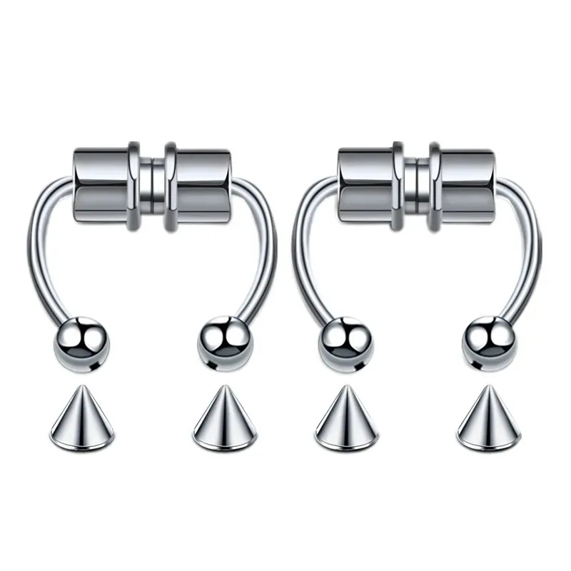 1/2/3Pcs Fake Magnetic Nose Ri - Body Jewelry Hoops 评论和价格