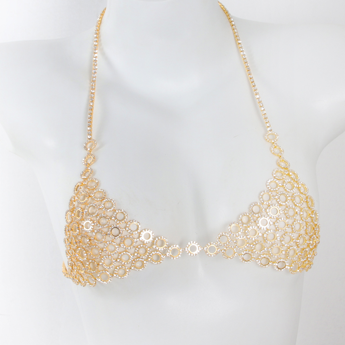 Fashionable Circular Splicing  - Body Jewelry Bra 评论和价格