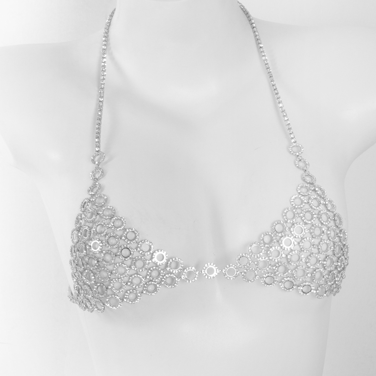 Fashionable Circular Splicing  - Body Jewelry Bra 评论和价格