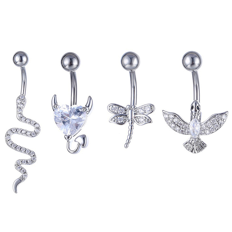Crystal Belly Button Ring Anim - Body Jewelry Hoops 评论和价格