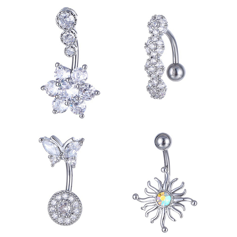 Crystal Belly Button Ring Anim - Body Jewelry Hoops 评论和价格