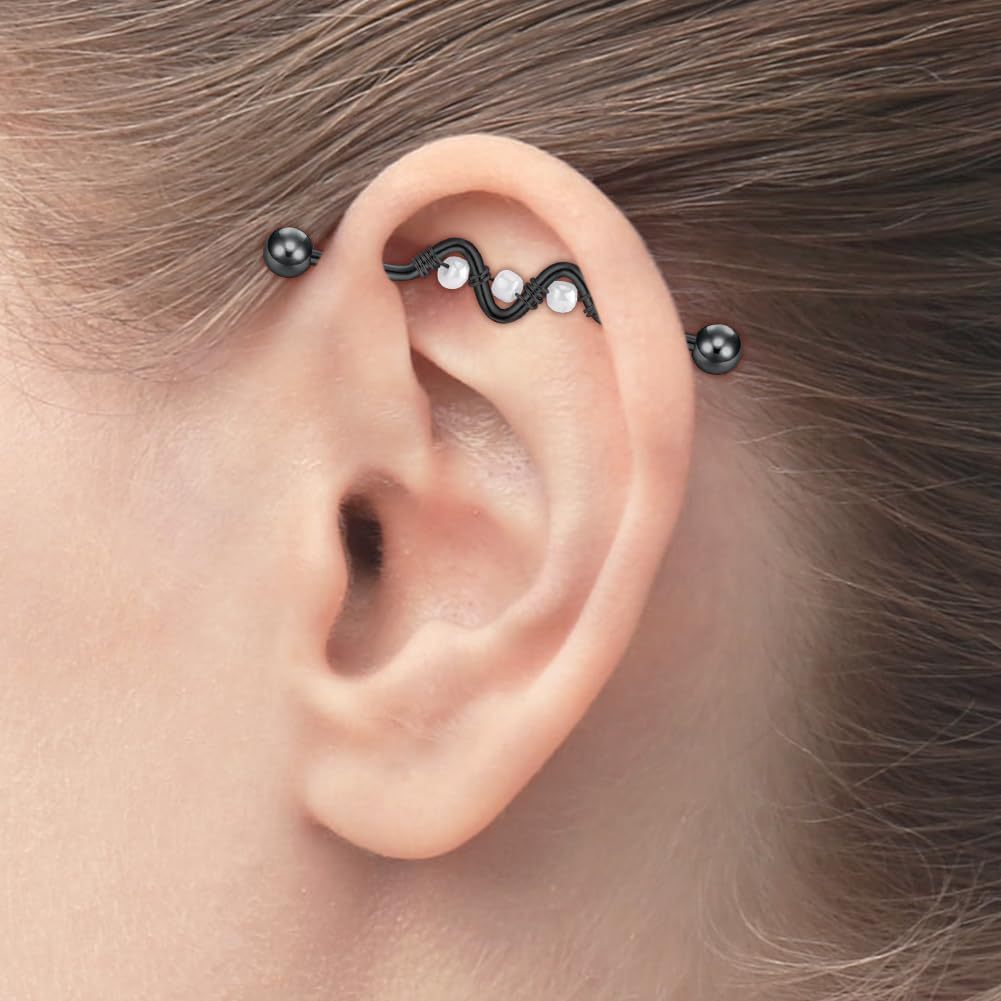 8pcs14G Stainless Steel Indust - Body Jewelry Industrial 评论和价格