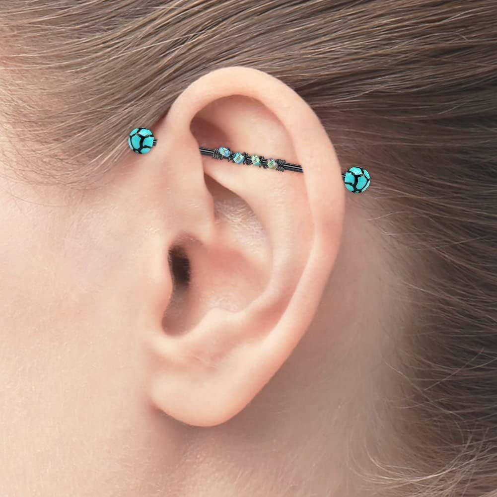 8pcs14G Stainless Steel Indust - Body Jewelry Industrial 评论和价格
