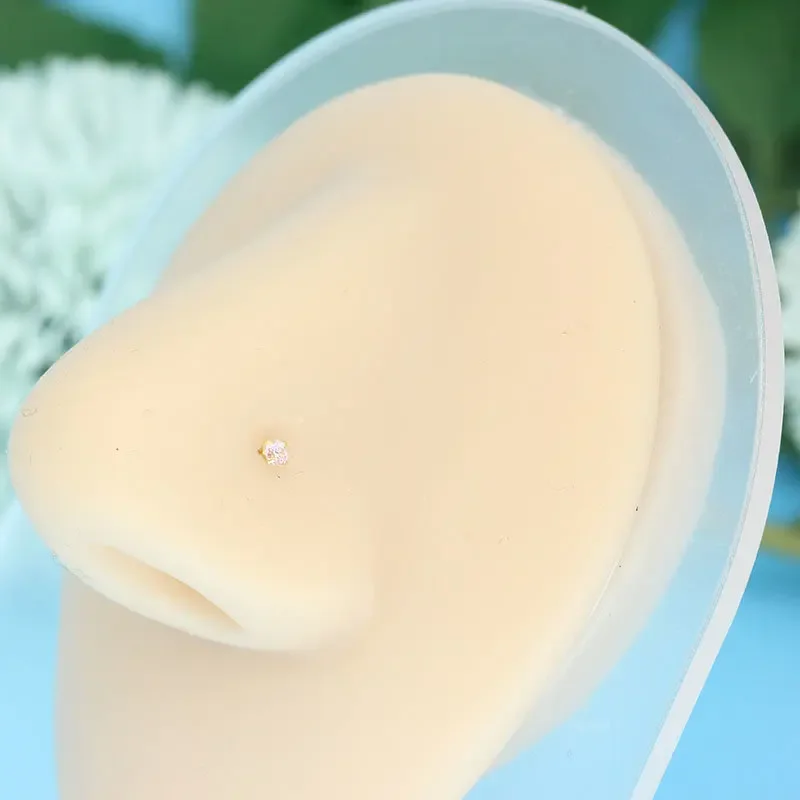 14K Gold Nose Piercing Jewelry - Yellow Body Jewelry 评论和价格