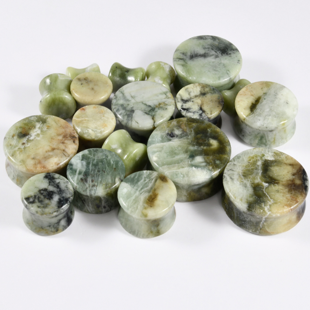 1-2PCS Nature Green-yellow Jad - Yellow Body Jewelry 评论和价格