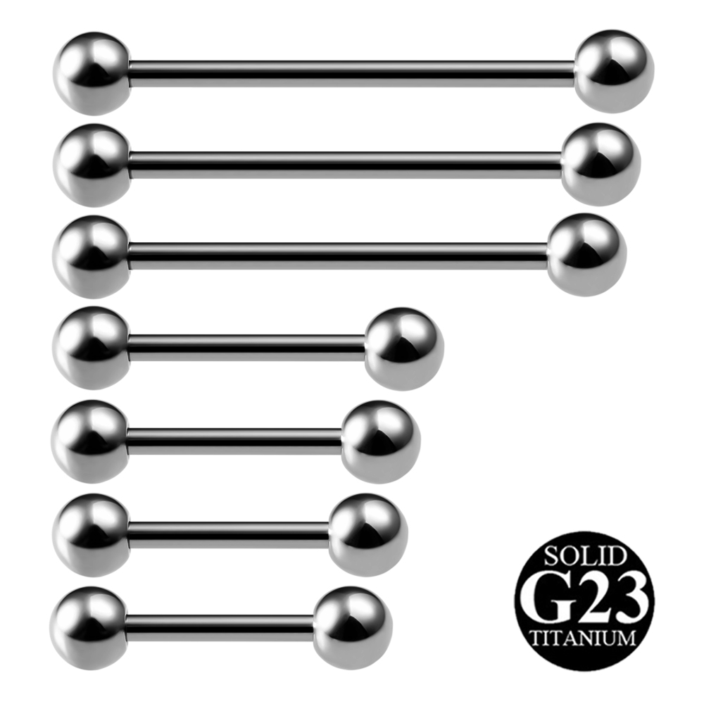2PCS G23 Titanium Tongue Pierc - Body Jewelry Industrial 评论和价格