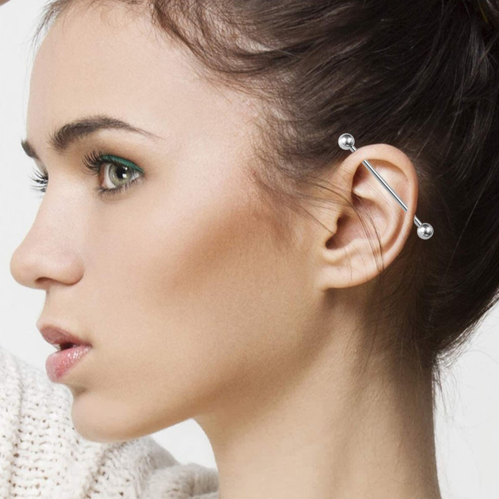 2PCS G23 Titanium Tongue Pierc - Body Jewelry Industrial 评论和价格
