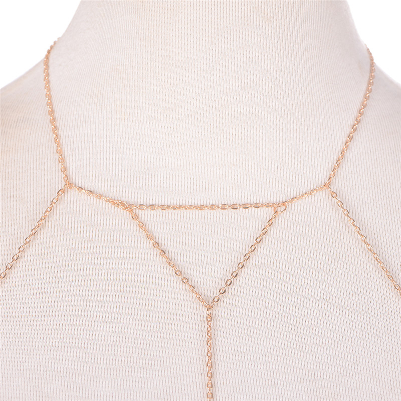 Gold Silver Fashion Link Chain - Body Jewelry Bra 评论和价格