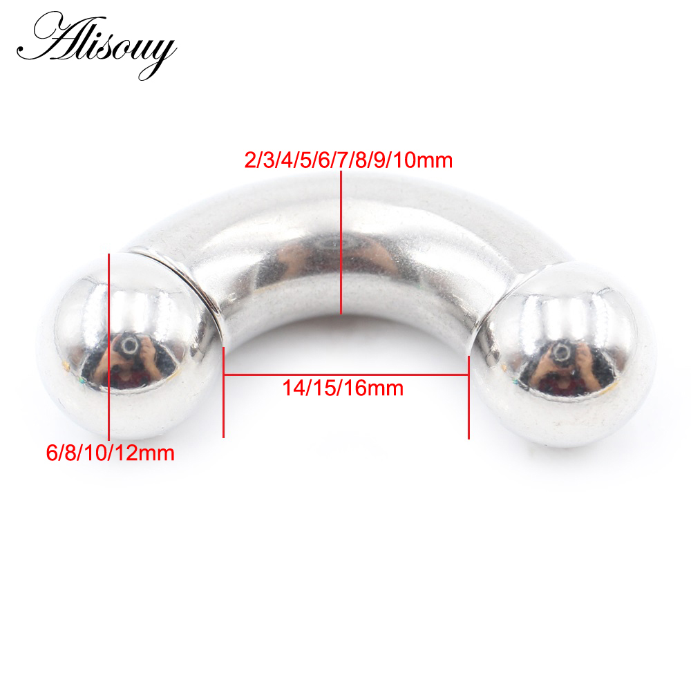 Alisouy 1pc Stainless Steel Bi - Nipple Bar Curved 评论和价格