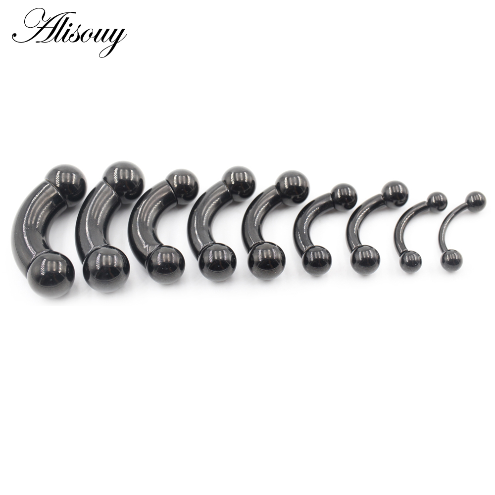 Alisouy 1pc Stainless Steel Bi - Nipple Bar Curved 评论和价格