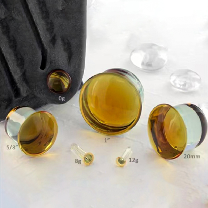 1Pair 1.6-16mm Top Quality Yel - Yellow Body Jewelry 评论和价格