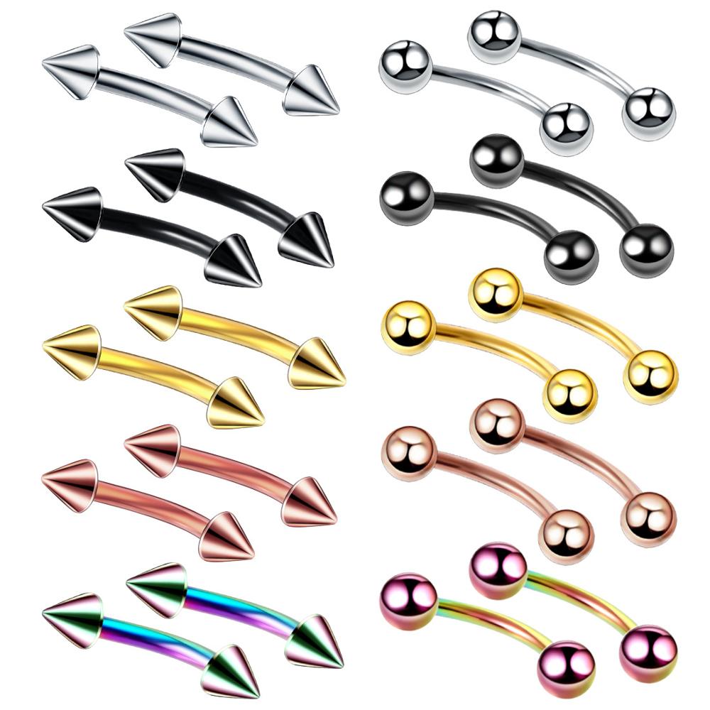 10pc/lot Eyebrow Piercing Curv - Nipple Bar Curved 评论和价格