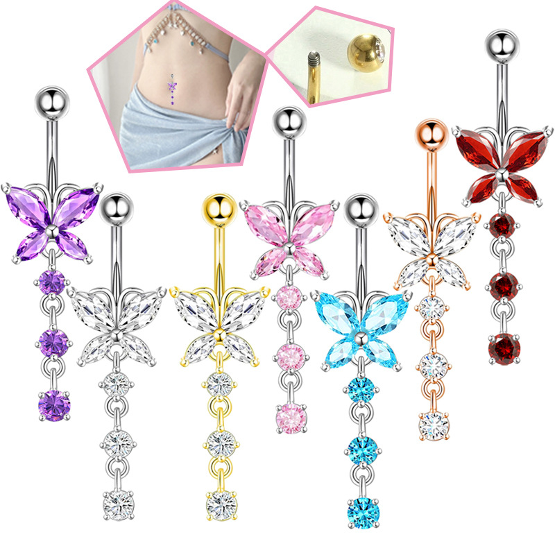 14GA Golden Butterfly with Dan - Body Jewelry Hoops 评论和价格