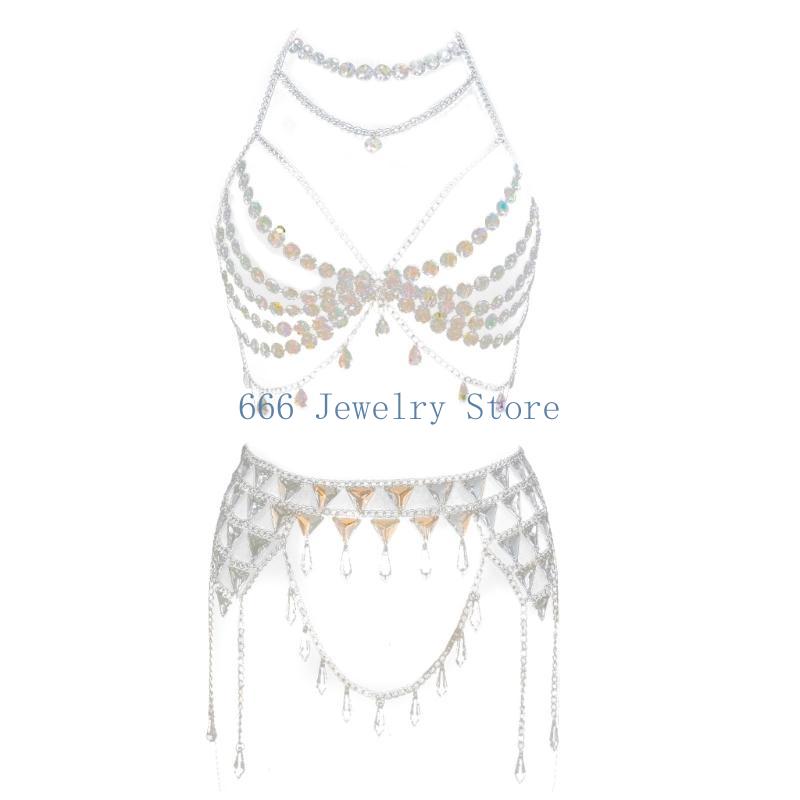 F2TD Body Waist Chain Skirt an - Body Jewelry Bra 评论和价格