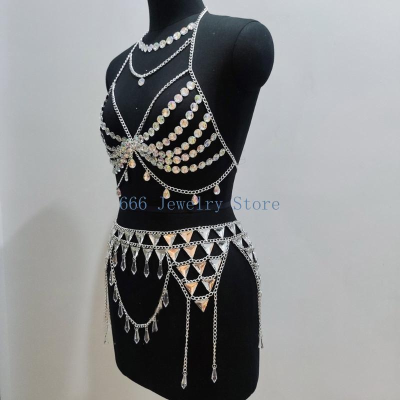 F2TD Body Waist Chain Skirt an - Body Jewelry Bra 评论和价格