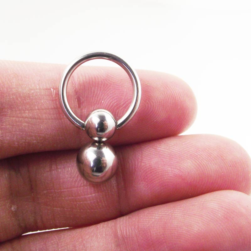1 Piece Stainless Steel Double - Nipple Bar Curved 评论和价格