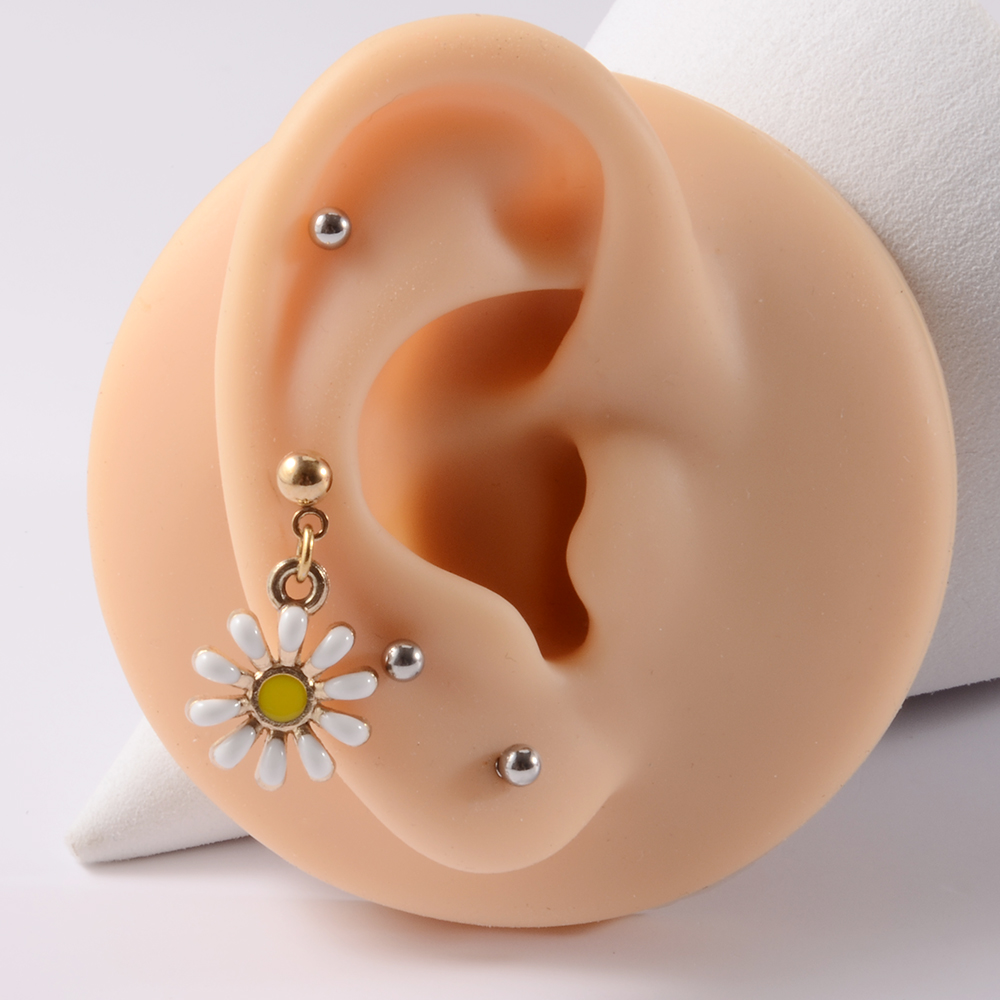 361L Surgical Steel Daisy Flow - Yellow Body Jewelry 评论和价格