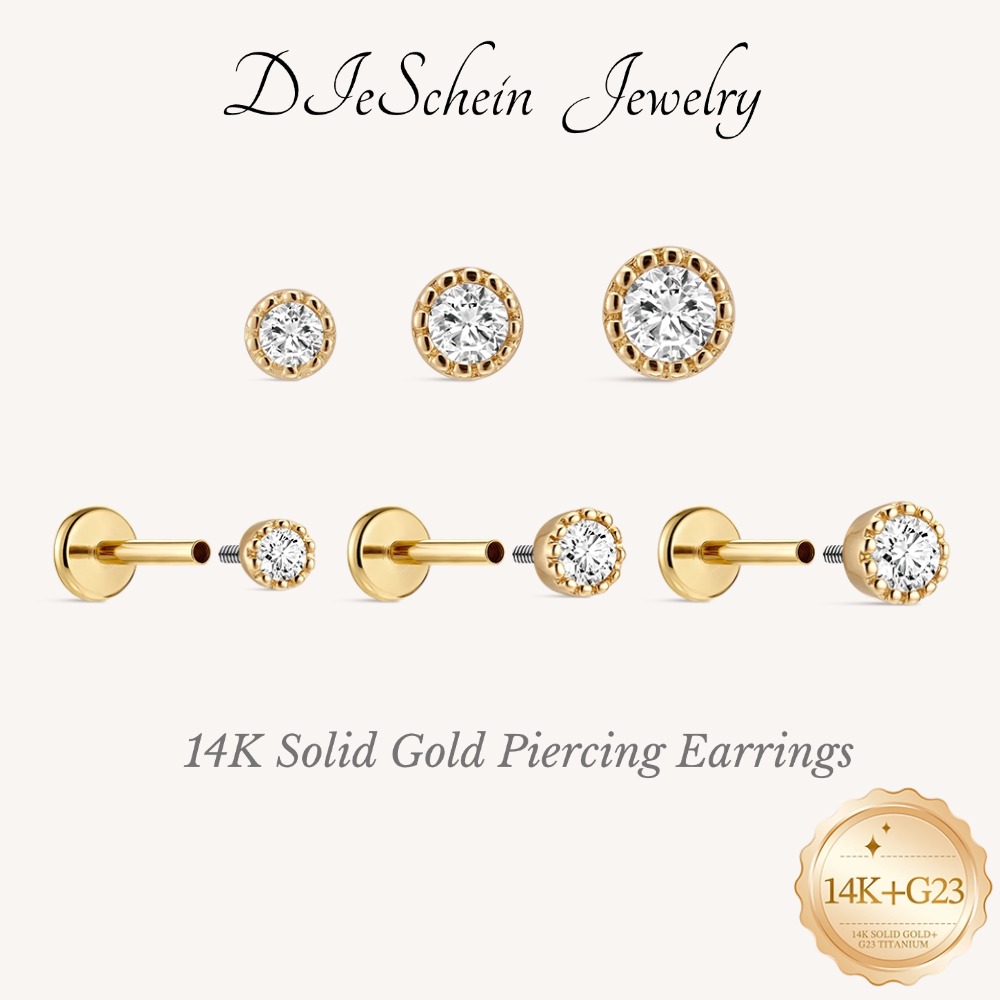 DIeSchein 14K Solid Gold Pierc - Tragus Flat Back 评论和价格