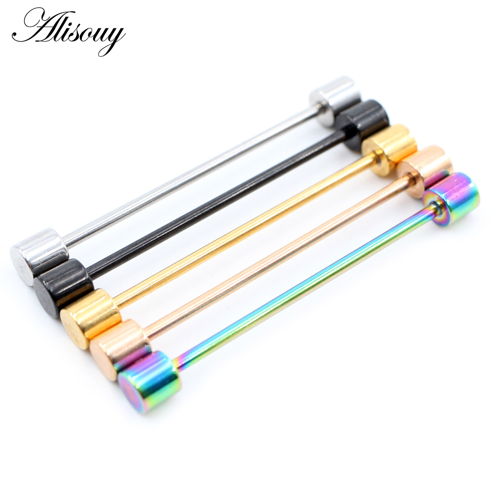Alisouy 2pcs 14G Stainless Ste - Body Jewelry Industrial 评论和价格