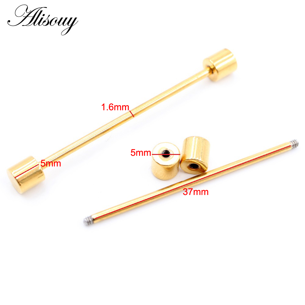 Alisouy 2pcs 14G Stainless Ste - Body Jewelry Industrial 评论和价格