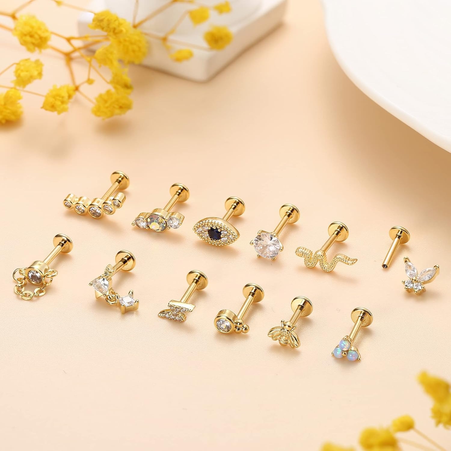 Bobisty 1Pc Cartilage Earrings - Tragus Flat Back 评论和价格