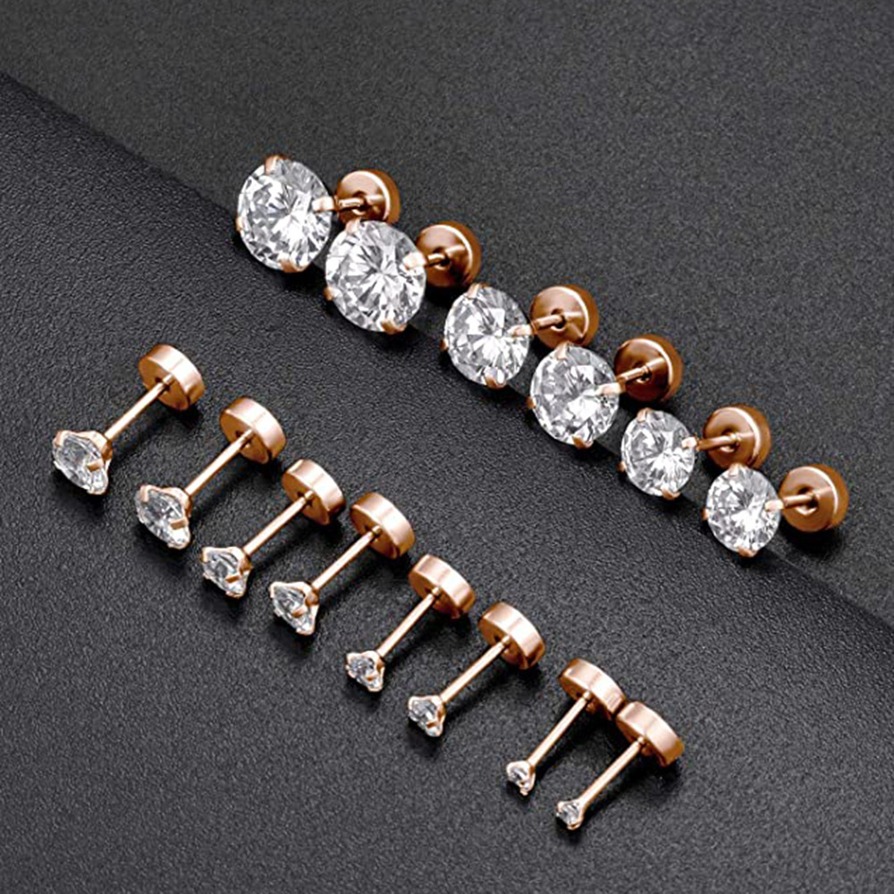 1Pair Classic Flat Back Screw  - Tragus Flat Back 评论和价格