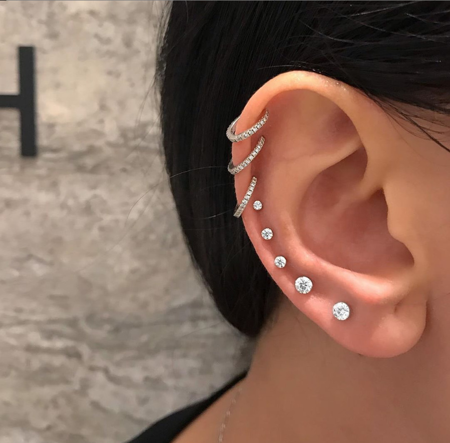 1Pair Classic Flat Back Screw  - Tragus Flat Back 评论和价格