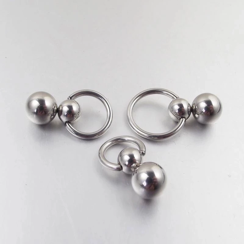 Stainless Steel Double Ball Cu - Nipple Bar Curved 评论和价格