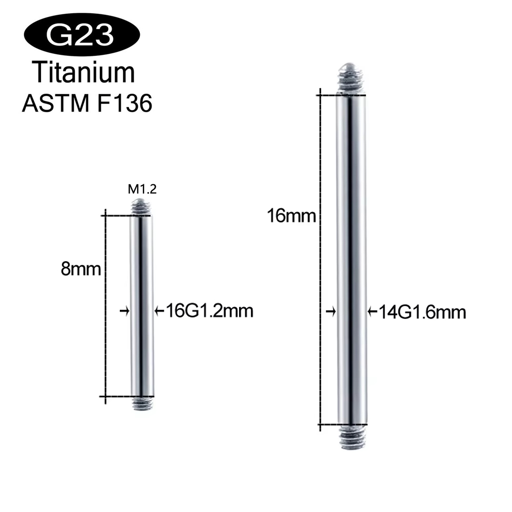 10pcs/lot ASTM F136 Implantabl - Body Jewelry Implant Grade Titanium 评论和价格