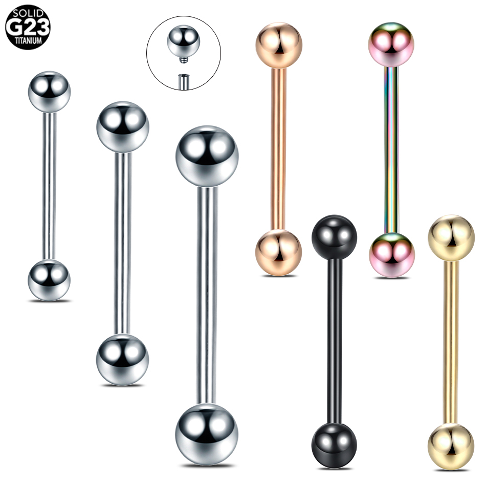 10Pcs/lot G23 Titanium Tongue  - Body Jewelry Industrial 评论和价格