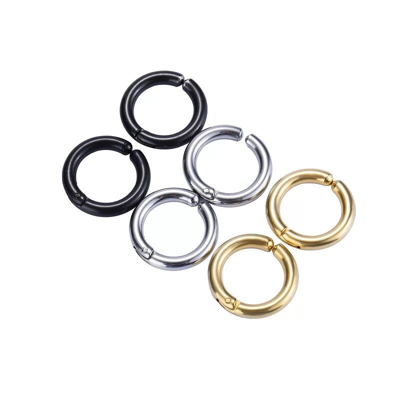 2/6Pcs Fake Huggie Hoop Earrin - Body Jewelry Hoops 评论和价格