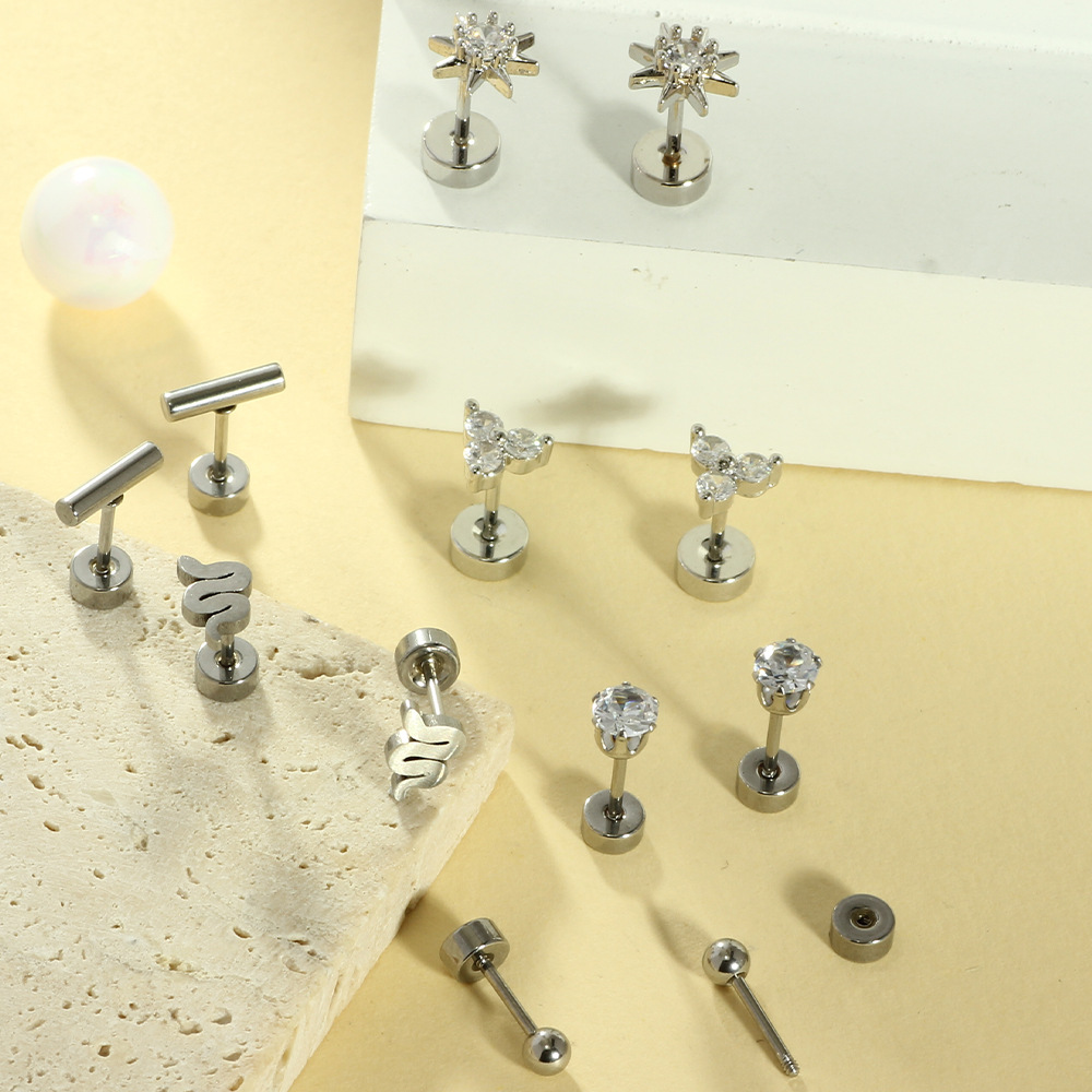 20G Flat Back Stud Earrings, S - Tragus Flat Back 评论和价格