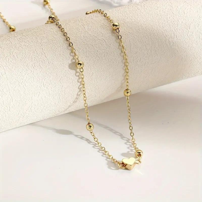 Girls Simple Heart Beaded Bell - Body Jewels 评论和价格