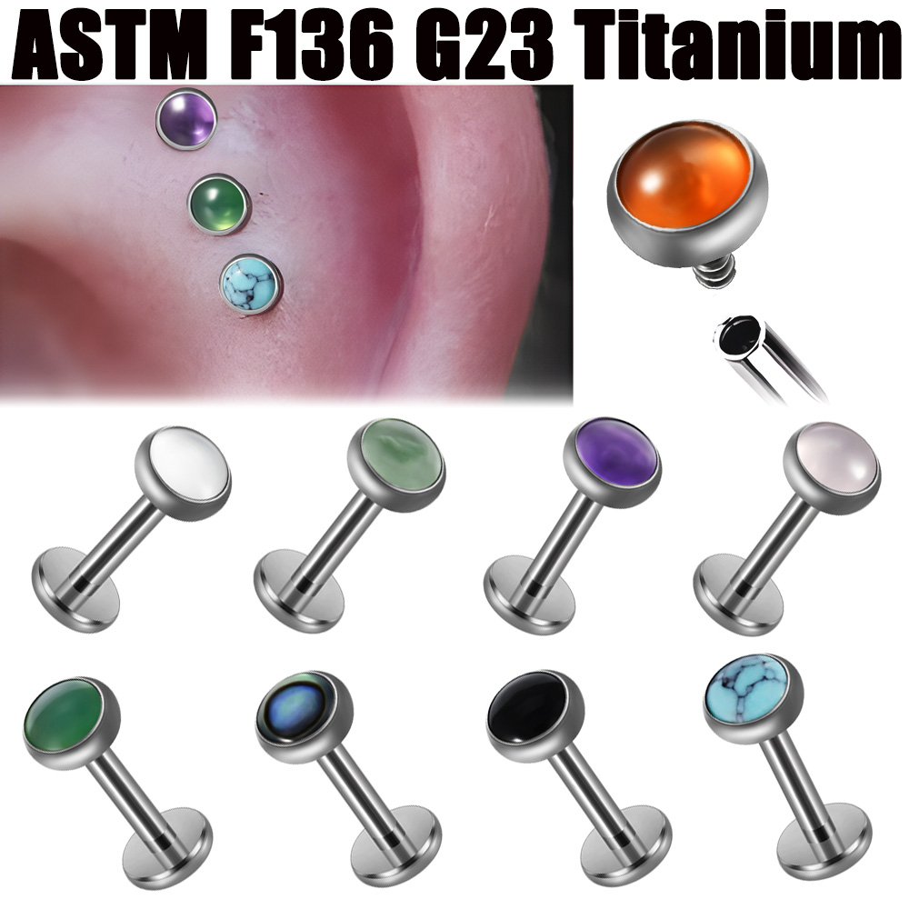 1PC 16g G23 Titanium Crystal&S - Tragus Flat Back 评论和价格